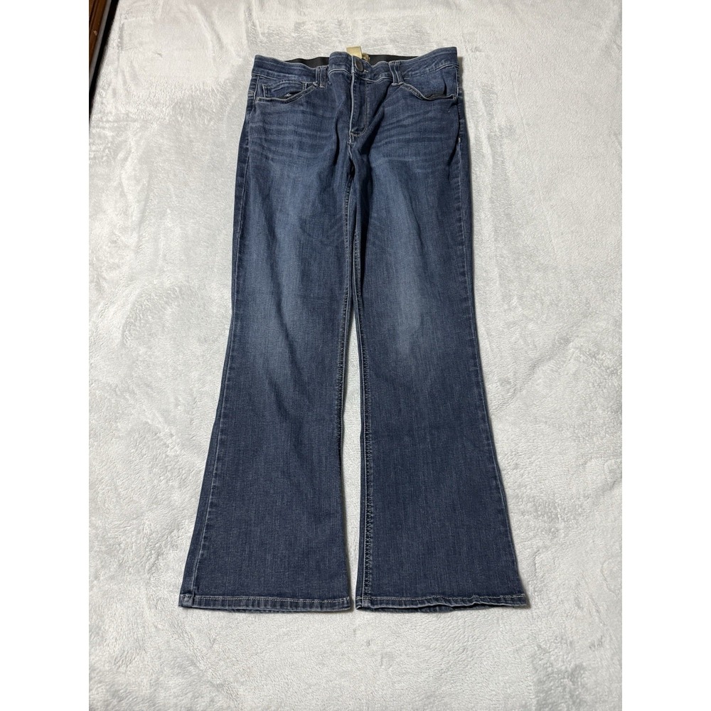 Democracy Jeans Womens 16 Blue Bootcut Denim Stretch Dark Wash 34x30